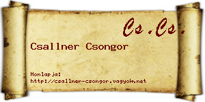 Csallner Csongor névjegykártya